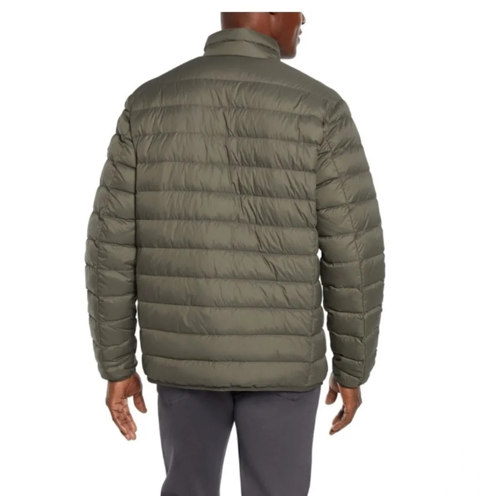 NWT Eddie Bauer men’s down lightweight Packable Puffer jacket dusky gree…